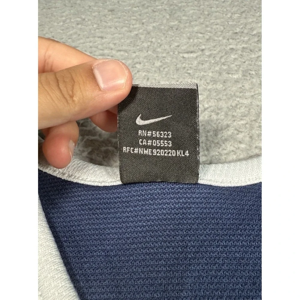 Vintage Y2K Nike Basketball Jersey Mens Large Blue‎ Swoosh Sleeveless Tank Top - Picture 3 of 8